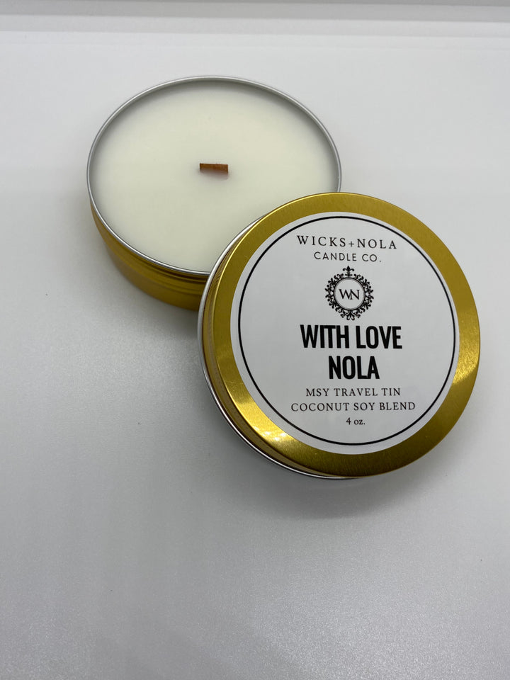 4 onzas. Vela perfumada en lata de viaje MSY