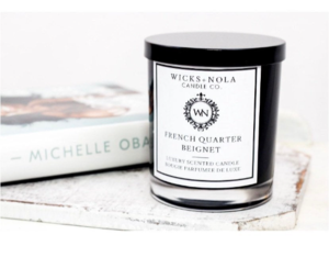 Gloss Black Wicks NOLA 12oz. Glass Repurpose Jar Coconut Soy Wax Candle, Plant Based, Vegan Friendly|Home Decor, Relaxation, Aromatherapy