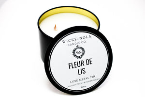 White Two-Wick Luxe Tin Candle