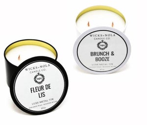 Black Two-Wick Luxe Tin Candle